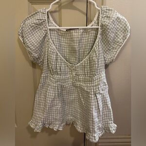 Brandy Melville Plaid Top